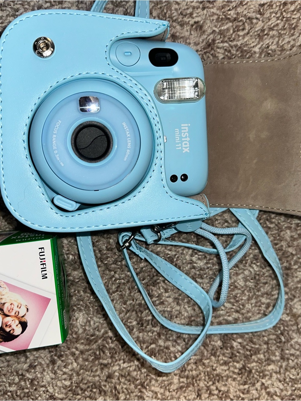Fujifilm Instax Mini Film Pack with Light Blue Camera Case